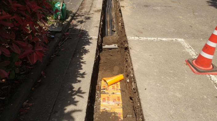 【神奈川県】湘南工科大学　高圧ケーブル埋設工事